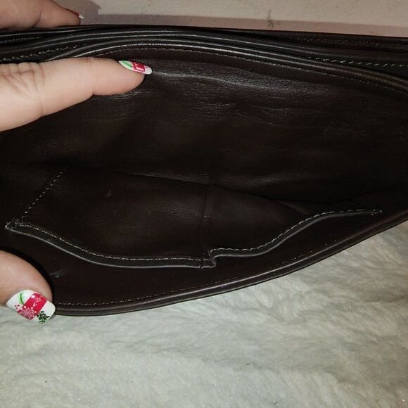 Vaccari Cross Body Leather Purse with Turquoise Beading - Picture 8 of 10